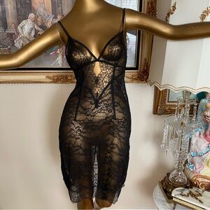 Victoria’s Secret Very Strappy Floral Lace Slip Dress